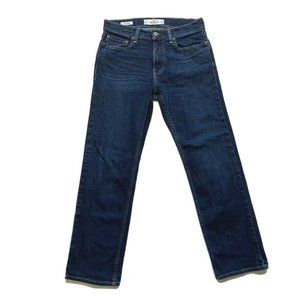Hollister Epic Flex Classic Straight Jeans Men 29x30 Stretch Dark Blue Denim NEW